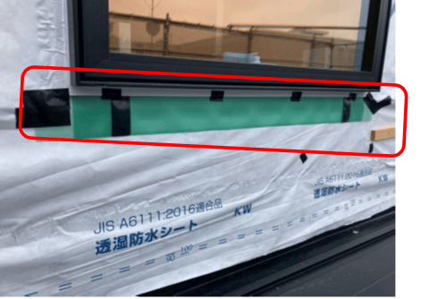 サッシ防水シート施工（良い）